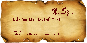 Németh Szebáld névjegykártya